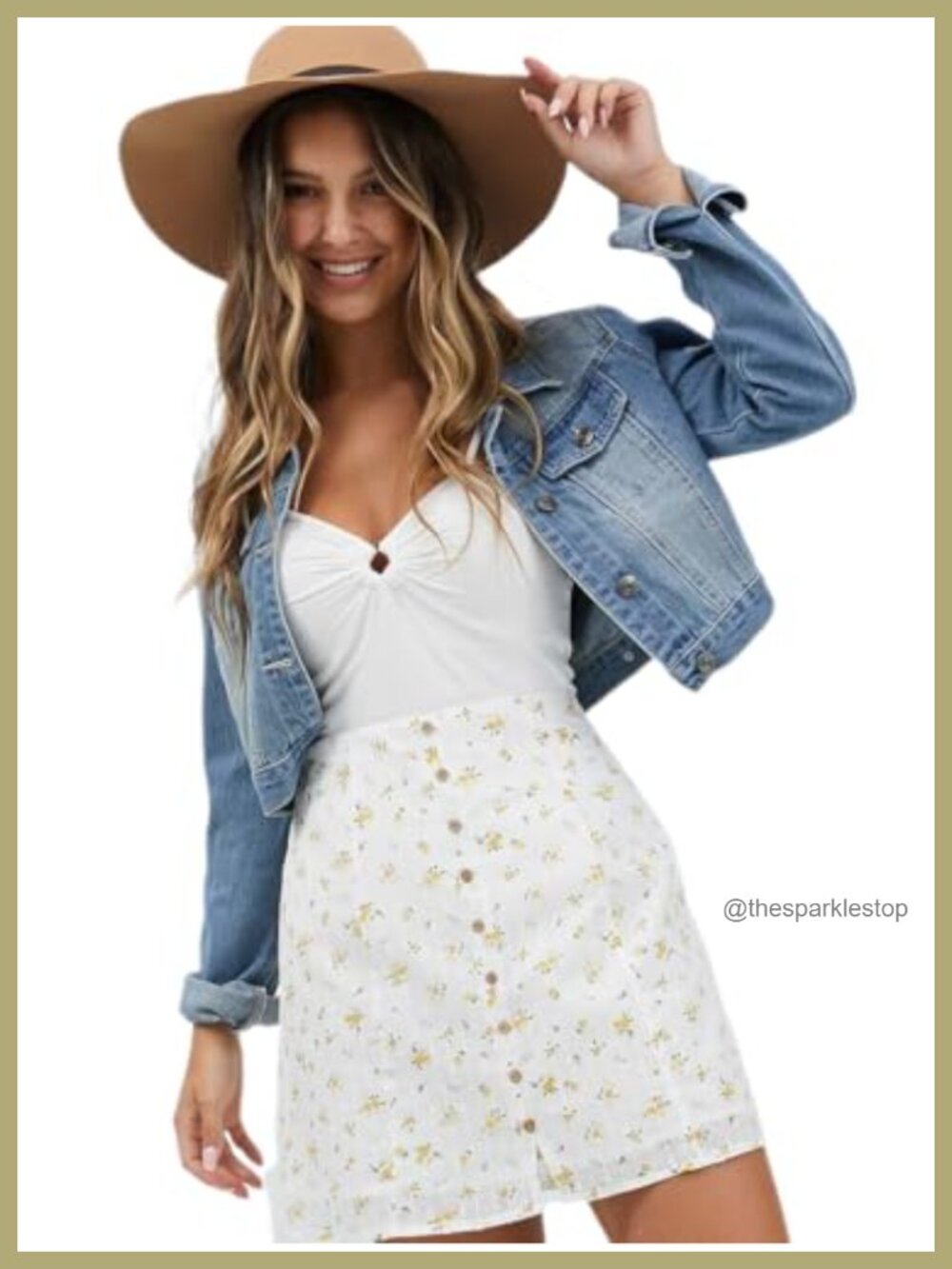 Women Washed Denim Jacket Semi Crop 2 Chest Pockets Long Sleeve Unlined